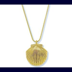 Salty Cali Shell Necklace Goldtone
